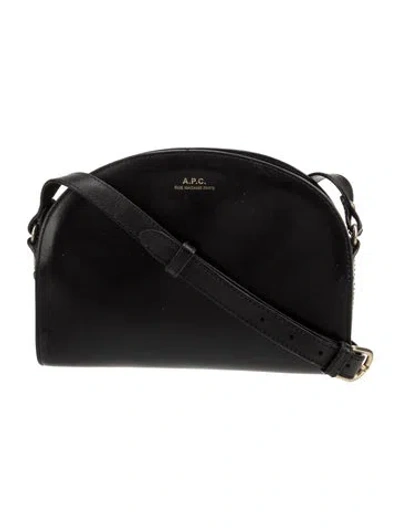 Pre-owned Apc Leather Shoulder Bag In Black