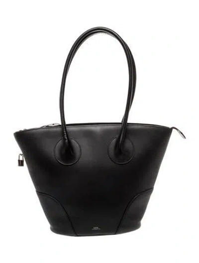 Pre-owned Apc Leather Shoulder Bag In Black