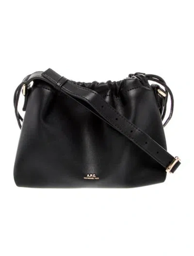 Pre-owned Apc Leather Shoulder Bag In Black
