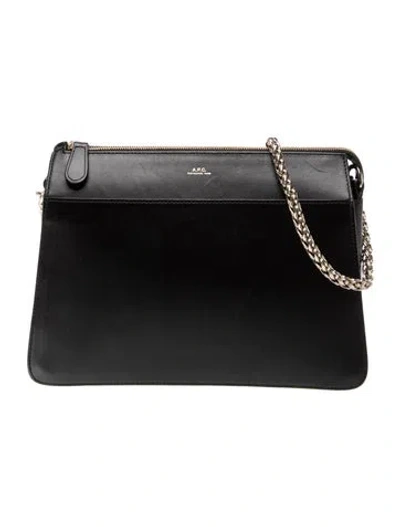 Pre-owned Apc Leather Shoulder Bag In Black
