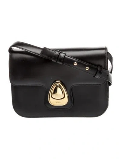 Pre-owned A.p.c. Leather Shoulder Bag In Black