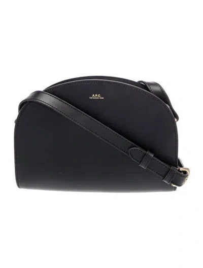 Pre-owned A.p.c. Leather Shoulder Bag In Black
