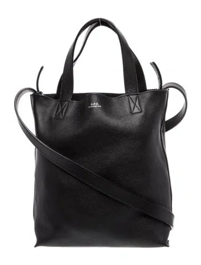 Pre-owned A.p.c. Leather Shoulder Bag In Black