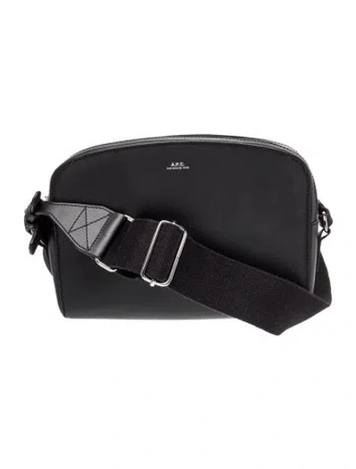 Pre-owned A.p.c. Leather Shoulder Bag In Black