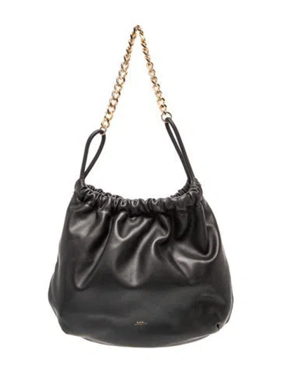 Pre-owned A.p.c. Leather Shoulder Bag In Black