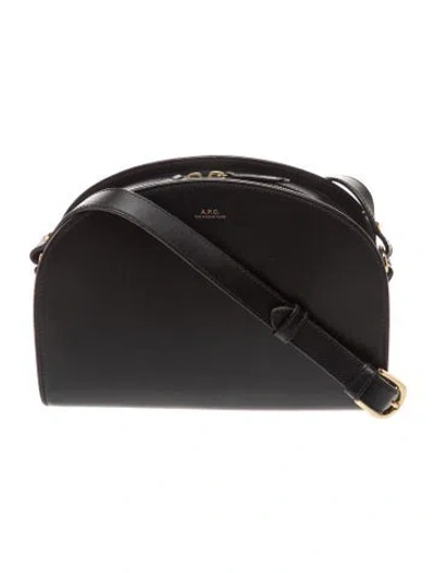 Pre-owned A.p.c. Leather Shoulder Bag In Black