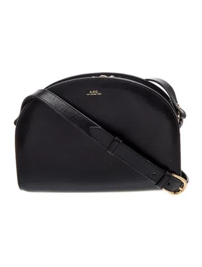 Pre-owned A.p.c. Leather Shoulder Bag In Black