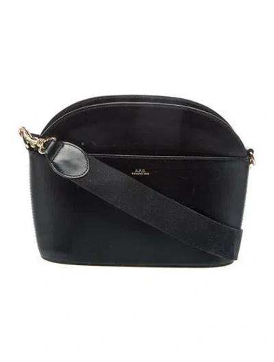 Pre-owned A.p.c. Leather Shoulder Bag In Black