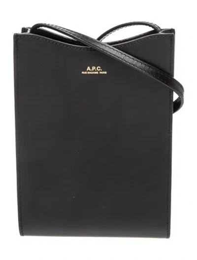 Pre-owned A.p.c. Leather Shoulder Bag In Black