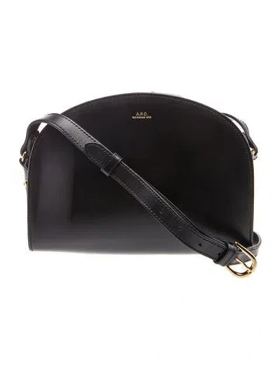 Pre-owned A.p.c. Leather Shoulder Bag In Black