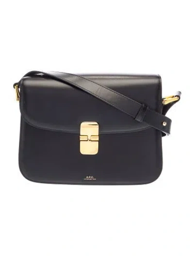 Pre-owned A.p.c. Leather Shoulder Bag In Black