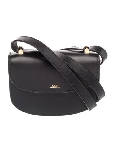 Pre-owned A.p.c. Leather Shoulder Bag In Black