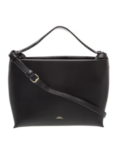 Pre-owned A.p.c. Leather Shoulder Bag In Black