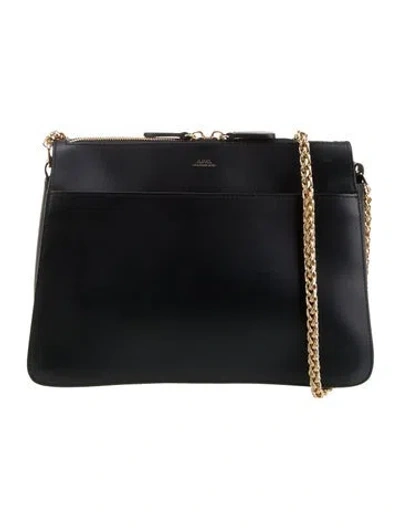 Pre-owned Apc Leather Shoulder Bag In Blue