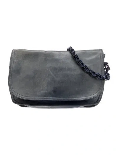 Pre-owned Apc Leather Shoulder Bag In Blue