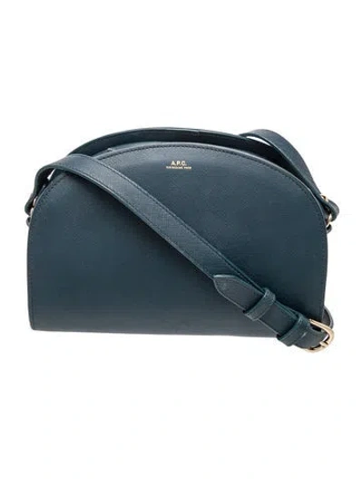 Pre-owned A.p.c. Leather Shoulder Bag In Blue