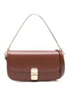Apc A. P.c. Grace Bag In Leather With Shoulder Strap In Brown