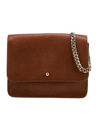 Pre-owned Apc Leather Shoulder Bag In Brown