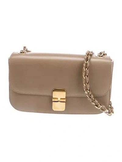 Pre-owned Apc Leather Shoulder Bag In Brown