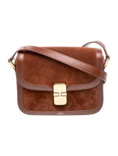 Pre-owned Apc Leather Shoulder Bag In Brown