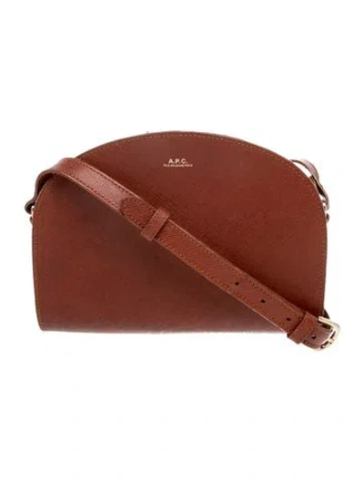 Pre-owned Apc Leather Shoulder Bag In Brown