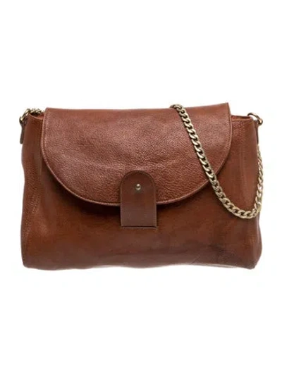 Pre-owned A.p.c. Leather Shoulder Bag In Brown
