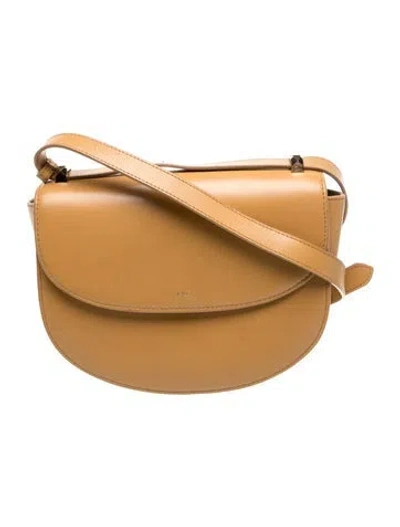 Pre-owned A.p.c. Leather Shoulder Bag In Brown
