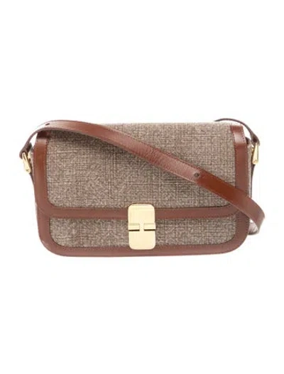 Pre-owned A.p.c. Leather Shoulder Bag In Brown