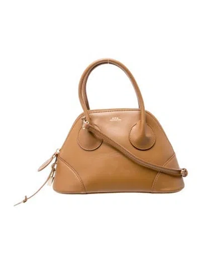 Pre-owned A.p.c. Leather Shoulder Bag In Brown