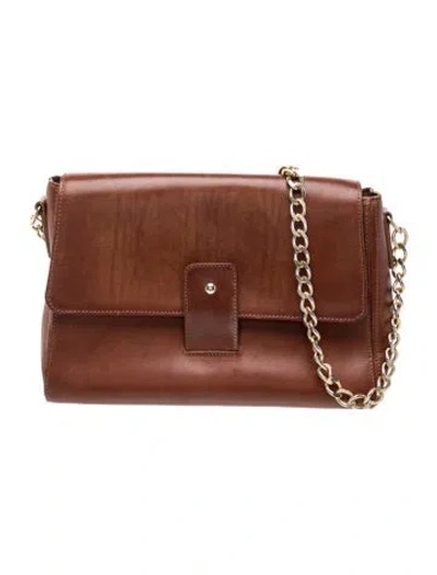 Pre-owned A.p.c. Leather Shoulder Bag In Brown