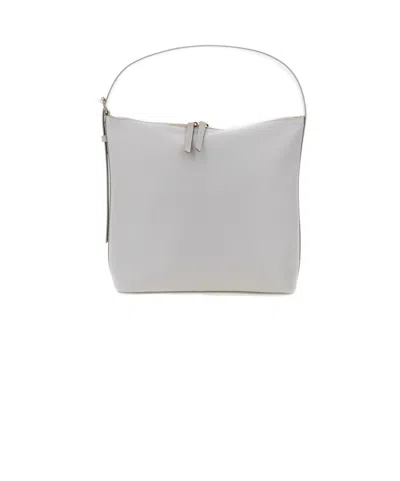 Apc Leather Shoulder Bag In Gray