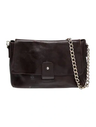 Pre-owned Apc Leather Shoulder Bag In Gray