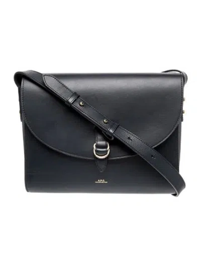 Pre-owned Apc Leather Shoulder Bag In Gray