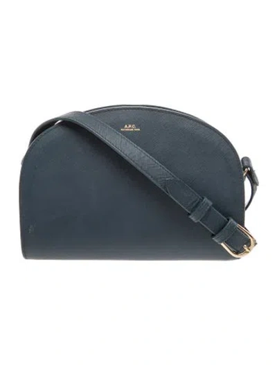 Pre-owned A.p.c. Leather Shoulder Bag In Gray