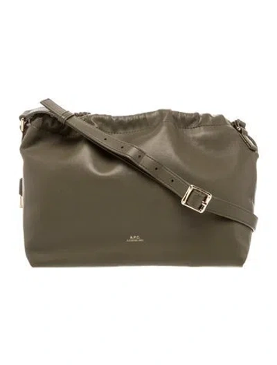 Pre-owned A.p.c. Leather Shoulder Bag In Green