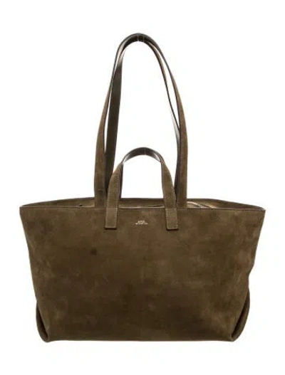 Pre-owned A.p.c. Leather Shoulder Bag In Green