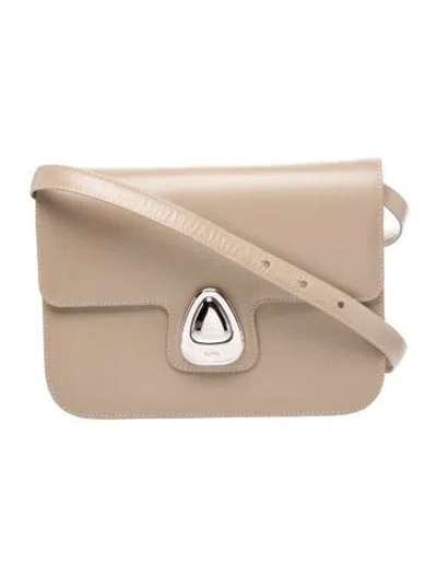 Pre-owned A.p.c. Leather Shoulder Bag In Neutral