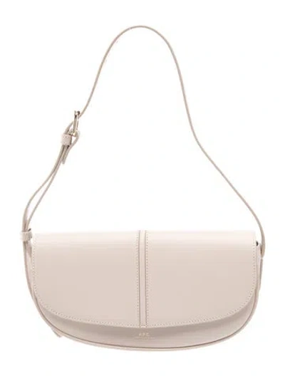 Pre-owned A.p.c. Leather Shoulder Bag In Neutral
