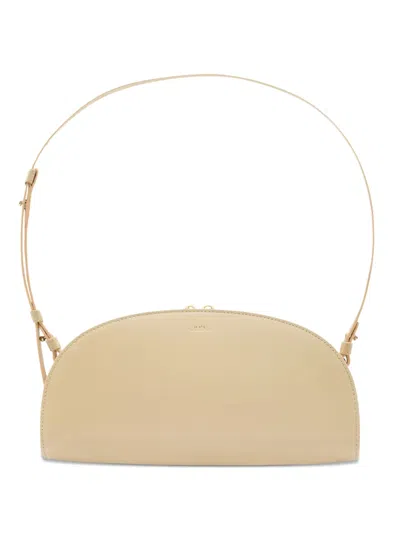 Apc Leather Shoulder Bag In Neutrals