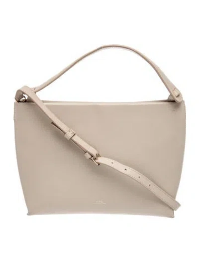 Pre-owned A.p.c. Leather Shoulder Bag In Neutrals