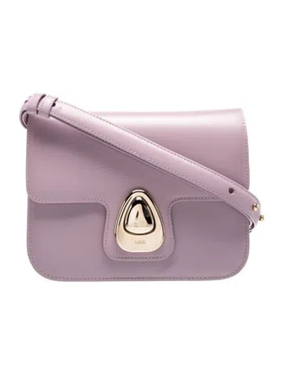Pre-owned A.p.c. Leather Shoulder Bag In Purple