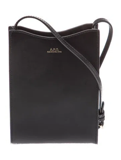 Pre-owned A.p.c. Leather Shoulder Bag W/ Tags In Black