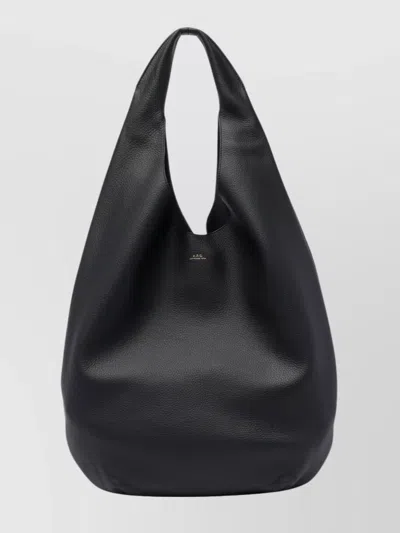 Apc Leather Slouchy Single Handle Shoulder Bag In Black
