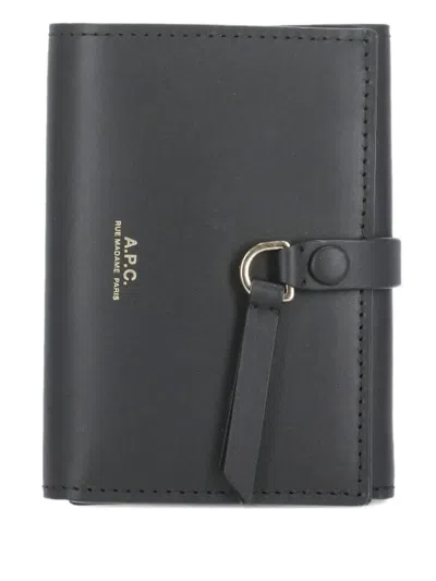 APC LEATHER SNAP-FASTENING WALLET