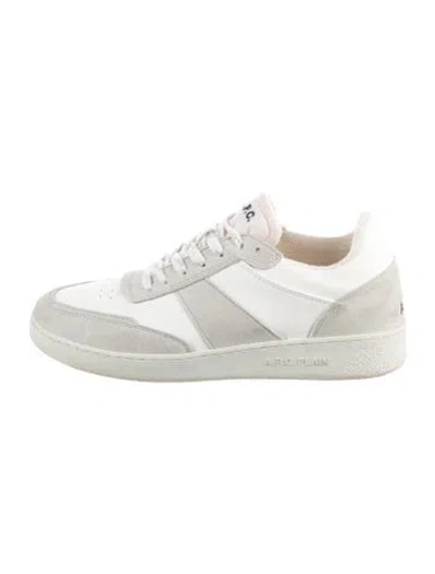 Pre-owned A.p.c. Leather Sneakers In Grey