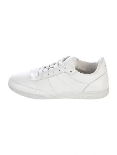 Pre-owned A.p.c. Leather Sneakers In White
