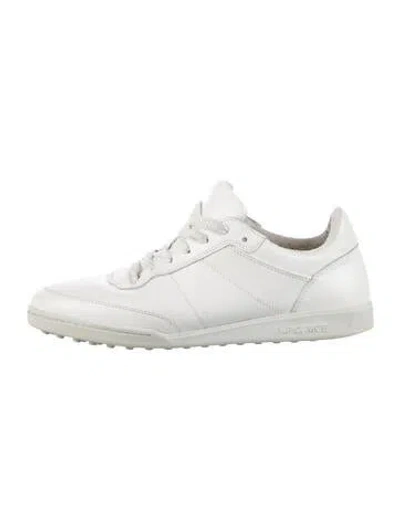 Pre-owned A.p.c. Leather Sneakers In White