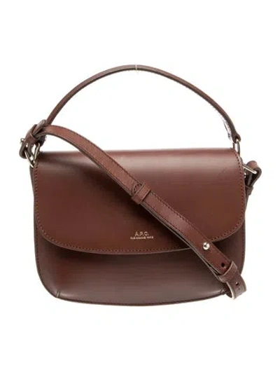 Pre-owned Apc Leather Top Handle Bag In Brown