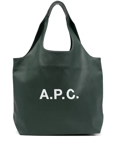 Apc Leather Tote Bag