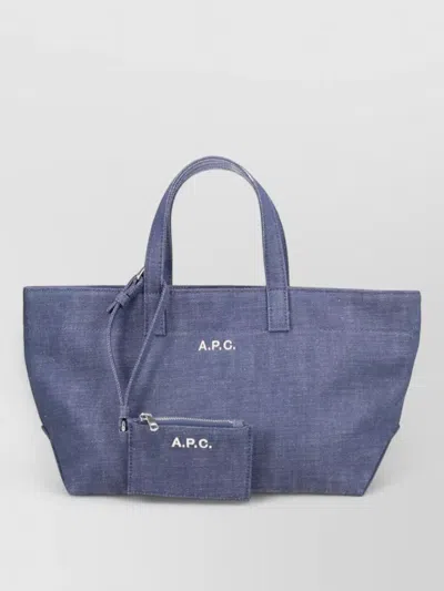 A.p.c. Leather Tote Bag Top Handles Design